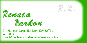 renata markon business card